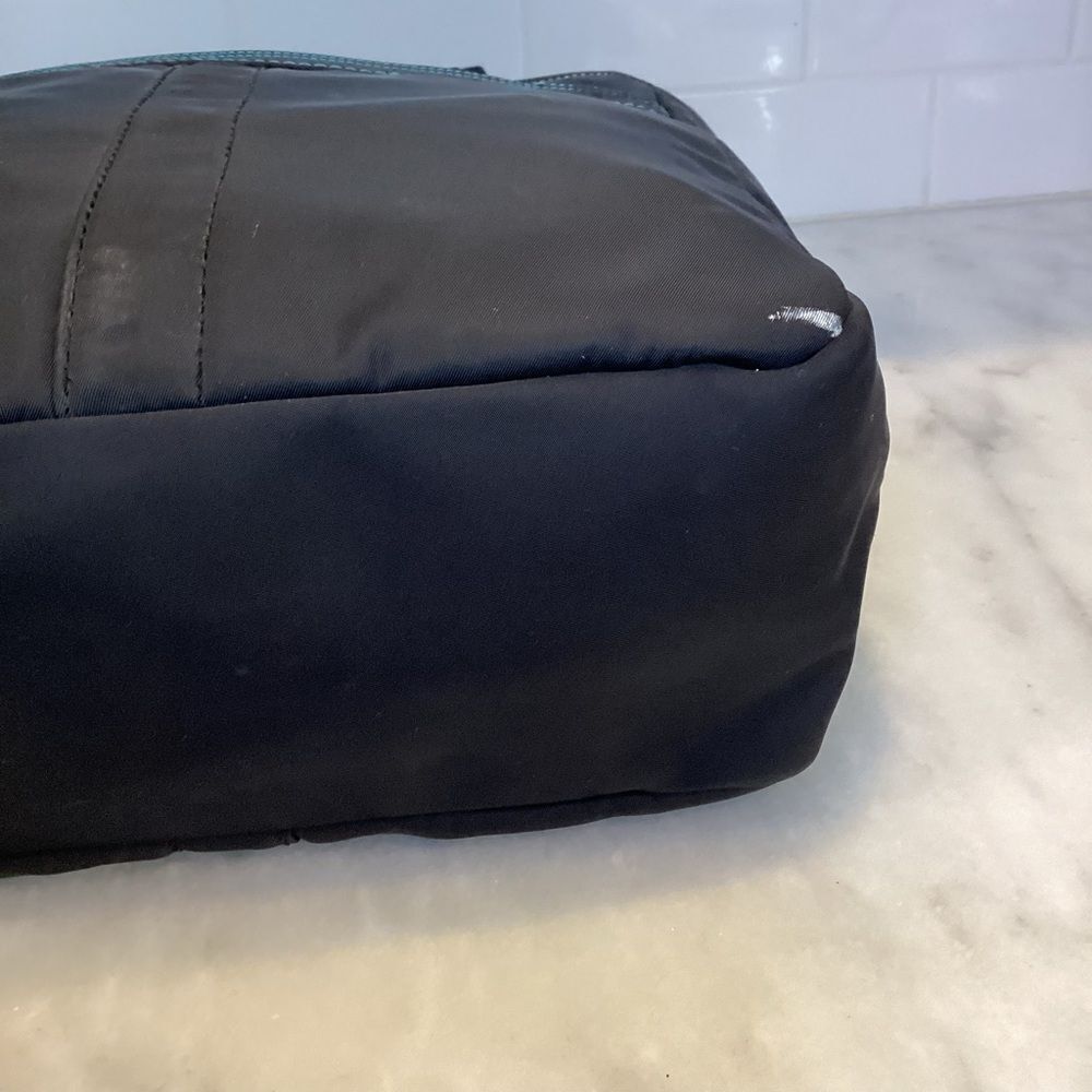 Coach Bag Purse Handbag Black Sateen Hampton Shopper Weekend Tote Pocketbook - Picture 8 of 14